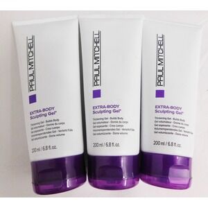 3 Pk: Paul Mitchell Extra-Body Sculpting Gel Thickens/Builds Body 6.8oz each NEW
